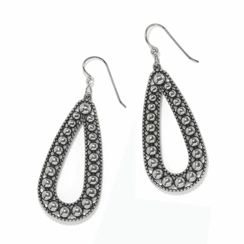 Brighton Pretty Tough Pierced Tear Drop Earrings Silver Sale