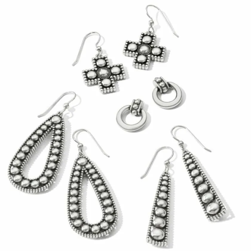 Brighton Pretty Tough Small Cross Earrings Silver Hot