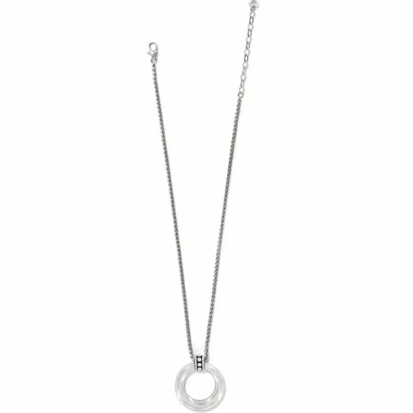 Brighton Pretty Tough Stud Large Circle Necklace Silver Sale