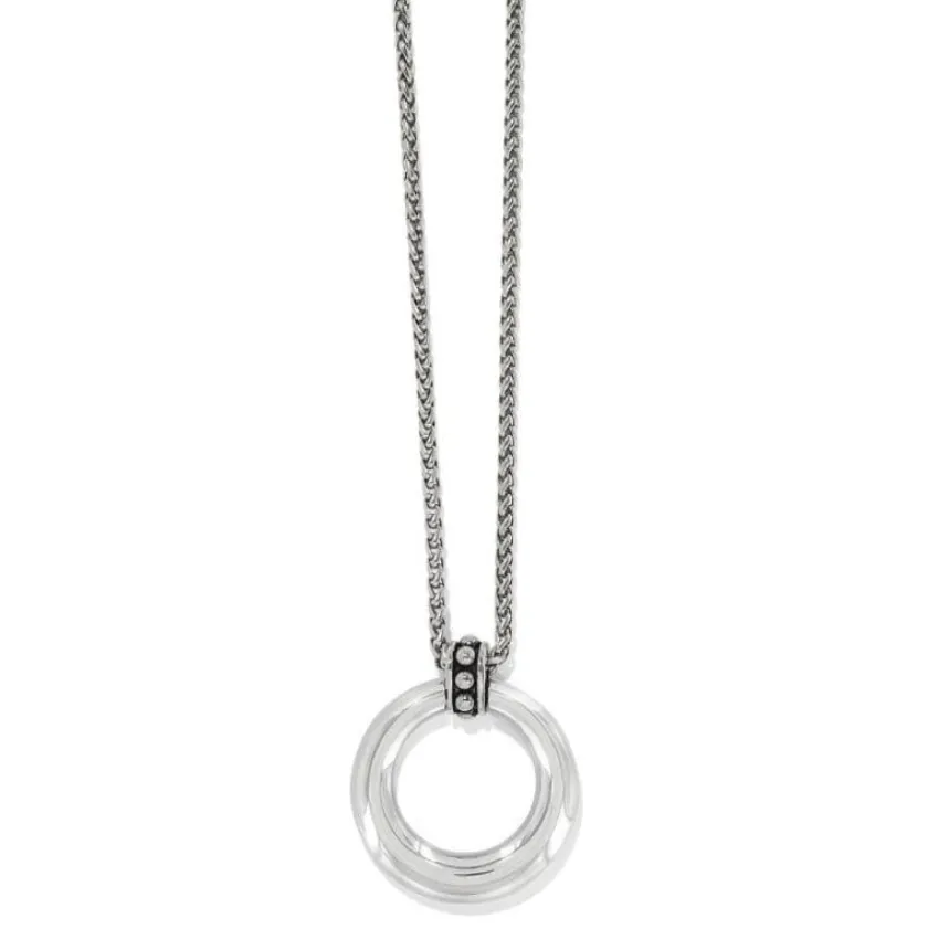 Brighton Pretty Tough Stud Large Circle Necklace Silver Sale