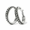 Brighton Pretty Tough Stud Large Leverback Hoop Earrings Silver Online