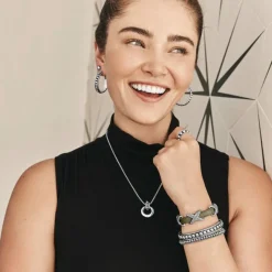 Brighton Pretty Tough Stud Ring Necklace Silver Outlet