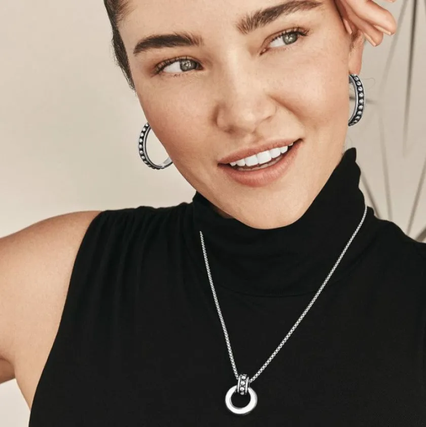 Brighton Pretty Tough Stud Ring Necklace Silver Outlet