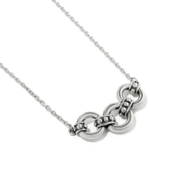 Brighton Pretty Tough Stud Trio Necklace Silver Outlet