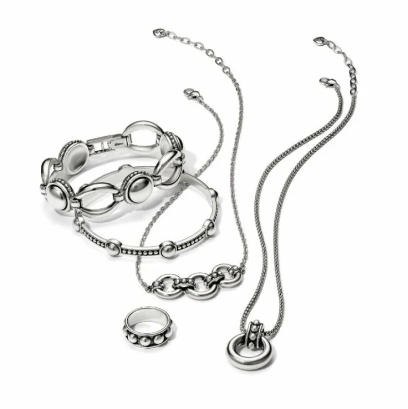 Brighton Pretty Tough Stud Trio Necklace Silver Outlet