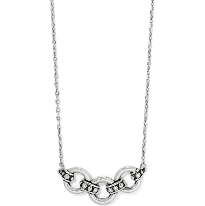 Brighton Pretty Tough Stud Trio Necklace Silver Outlet