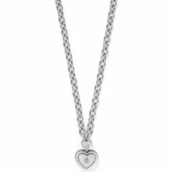 Brighton Pretty Tough Weave Heart Necklace Silver Fashion