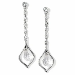Brighton Prism light Diamond Petite Post Drop Earrings Silver New