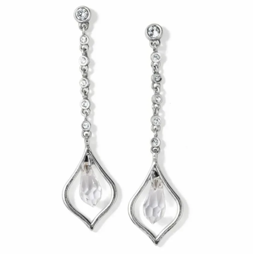 Brighton Prism light Diamond Petite Post Drop Earrings Silver New