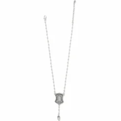 Brighton Protection Angel Pendant Necklace Silver-Pearl Fashion
