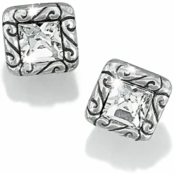 Brighton Regina Mini Post Earrings Silver Clearance