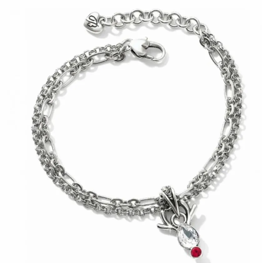 Brighton Reindeer Rock Bracelet Silver-Red Online