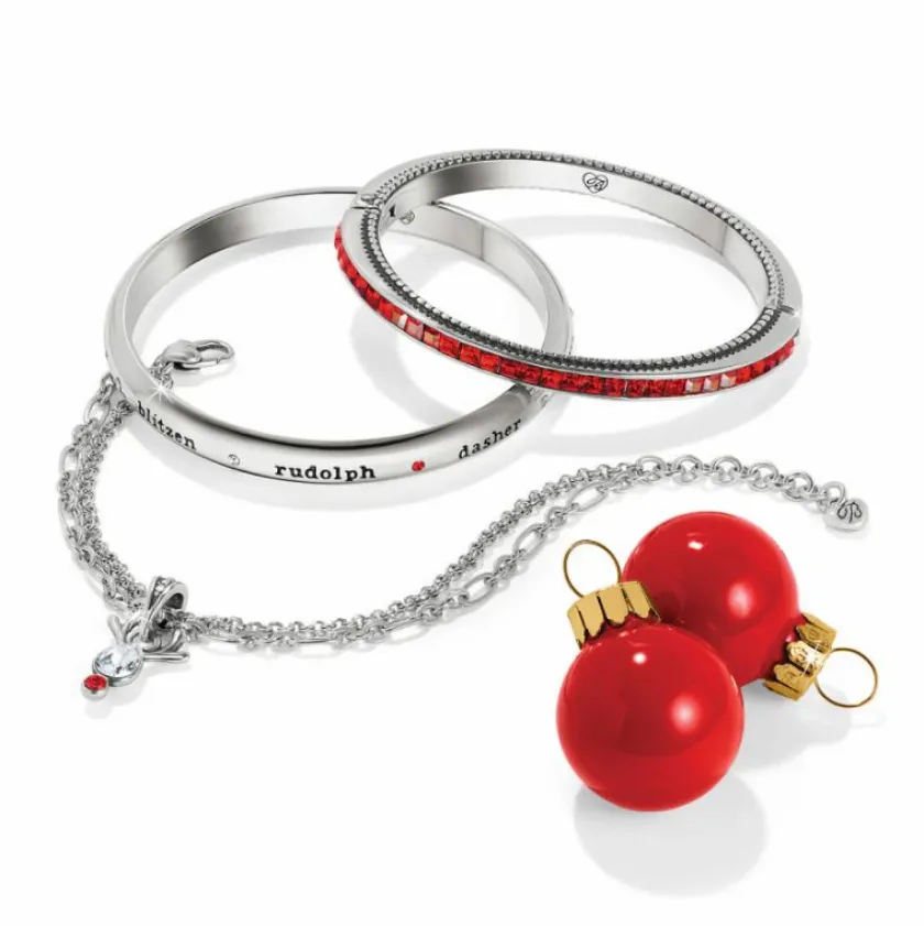 Brighton Reindeer Rock Bracelet Silver-Red Online