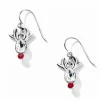 Brighton Reindeer Rock French Wire Earrings Silver-Red Online