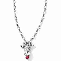 Brighton Reindeer Rock Necklace Silver-Red Online