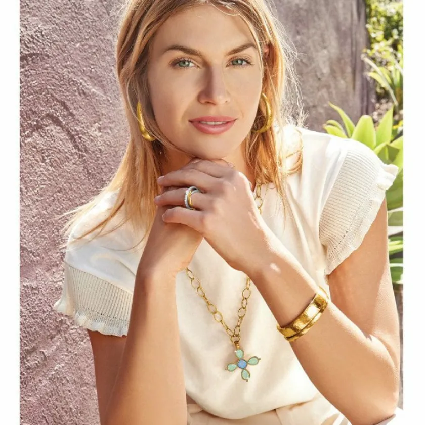 Brighton Reine Hoop Earrings BrushedGold Best