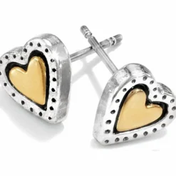 Brighton Rendezvous Mini Post Earrings Silver-Gold New