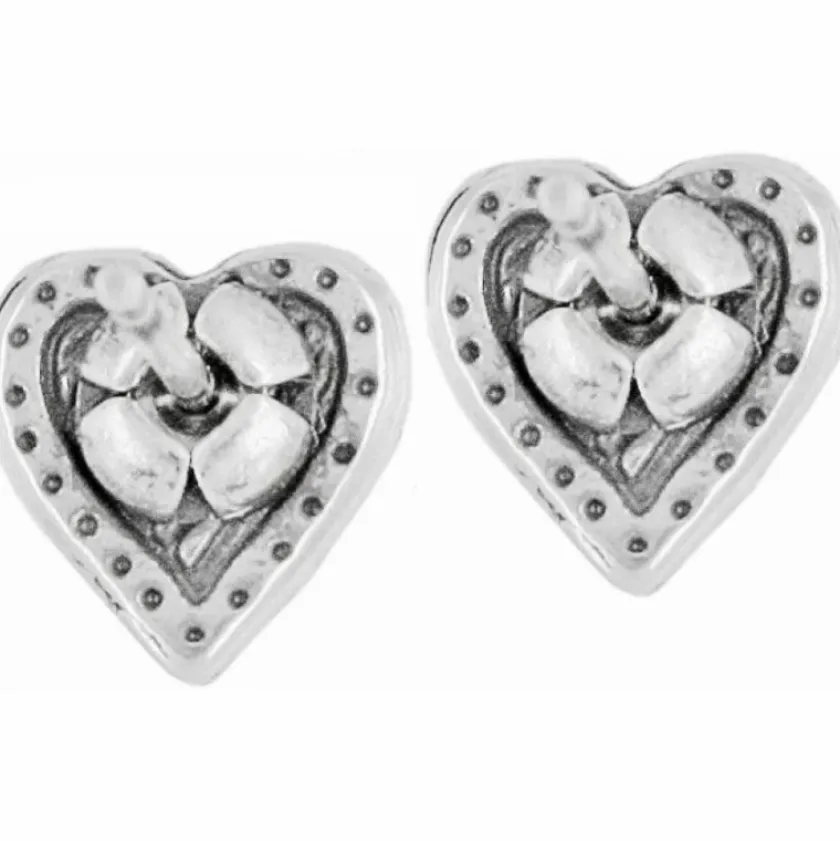 Brighton Rendezvous Mini Post Earrings Silver-Gold New