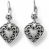 Brighton Reno Heart Leverback Earrings Silver Sale