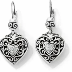 Brighton Reno Heart Leverback Earrings Silver Sale