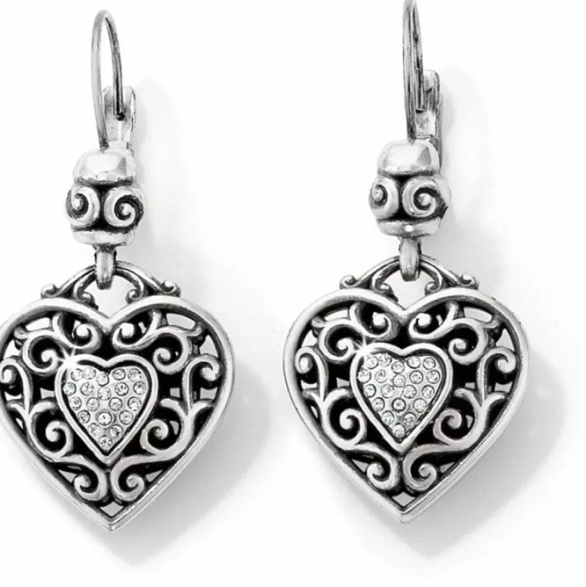 Brighton Reno Heart Leverback Earrings Silver Sale