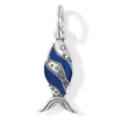 Brighton Retro Fish Charm Necklace Silver-Blue Best