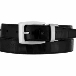 Brighton Reversible Croco Belt Black-Peanut Outlet