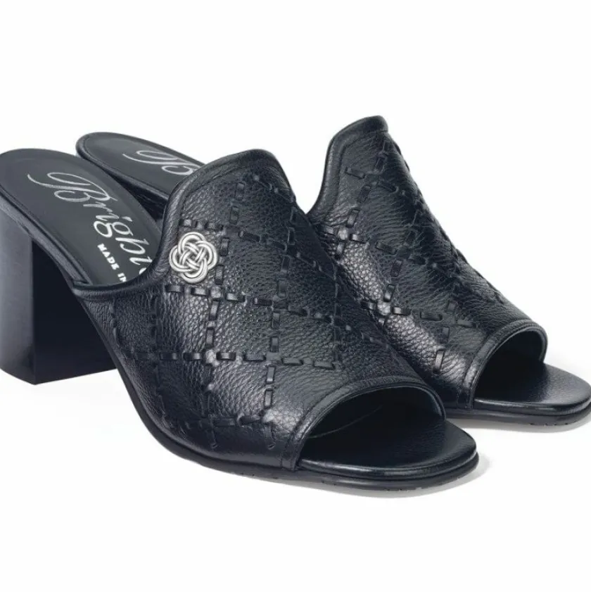Brighton Riley Laced Heel Slides Black Sale