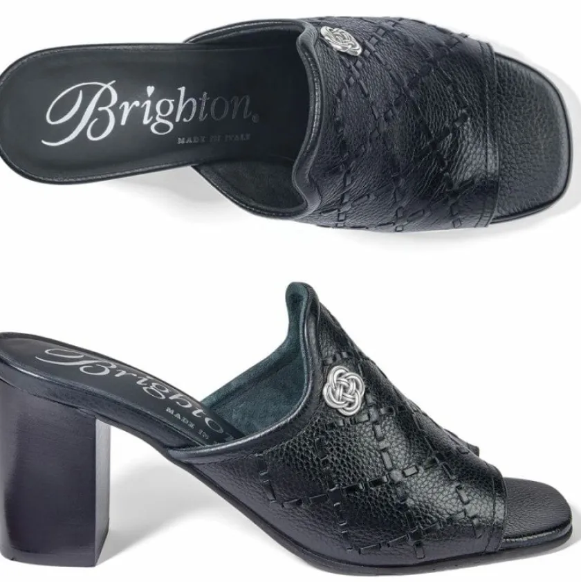 Brighton Riley Laced Heel Slides Black Sale