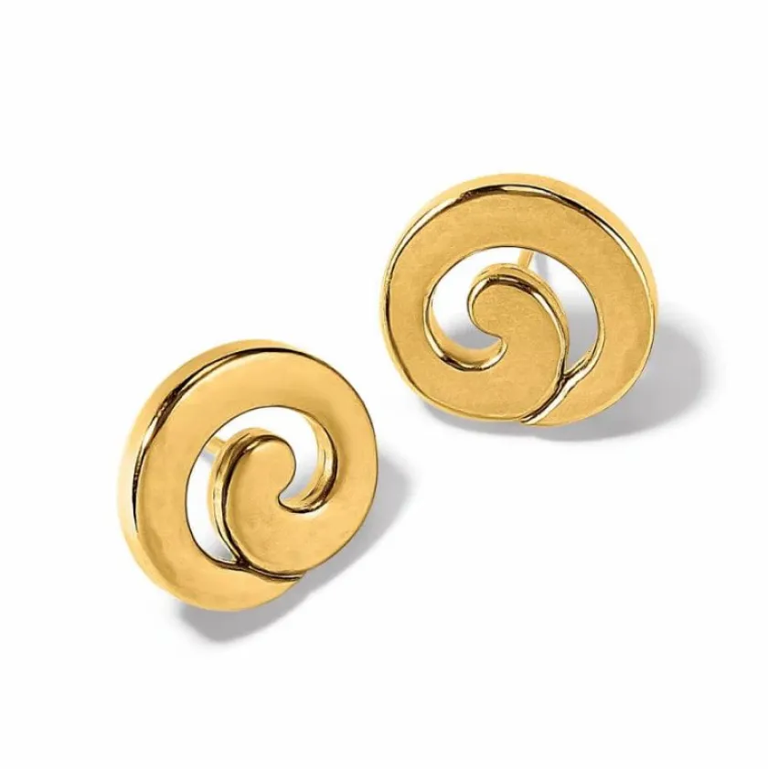 Brighton Royale Round Post Earrings Gold Hot