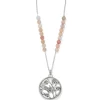 Brighton Sakura Beaded Pendant Necklace Silver-Pink Discount
