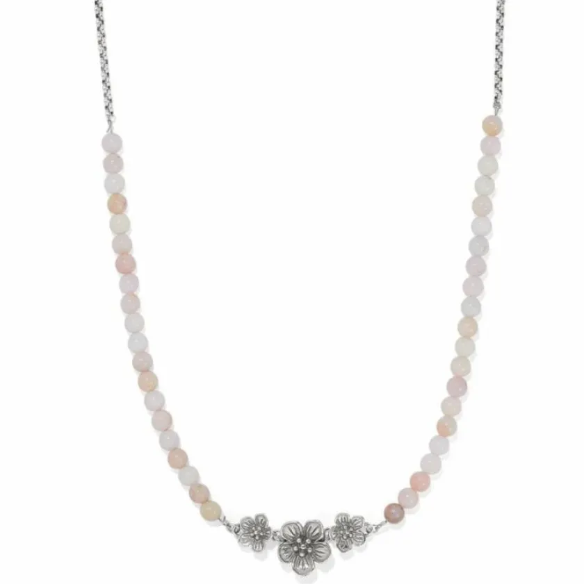 Brighton Sakura Beaded Trio Necklace Silver-Pink Hot