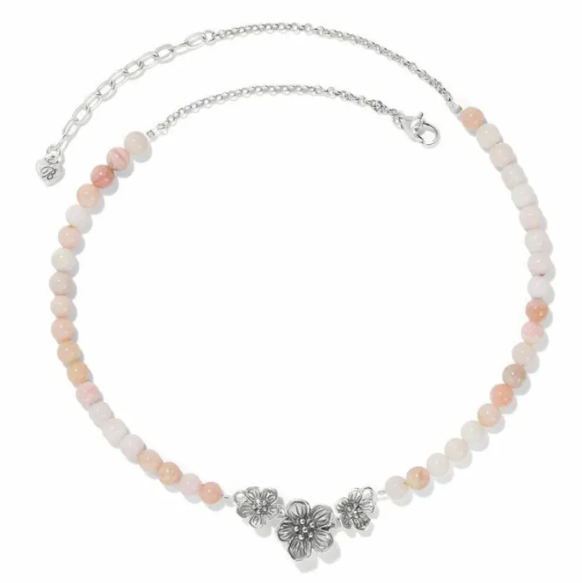 Brighton Sakura Beaded Trio Necklace Silver-Pink Hot