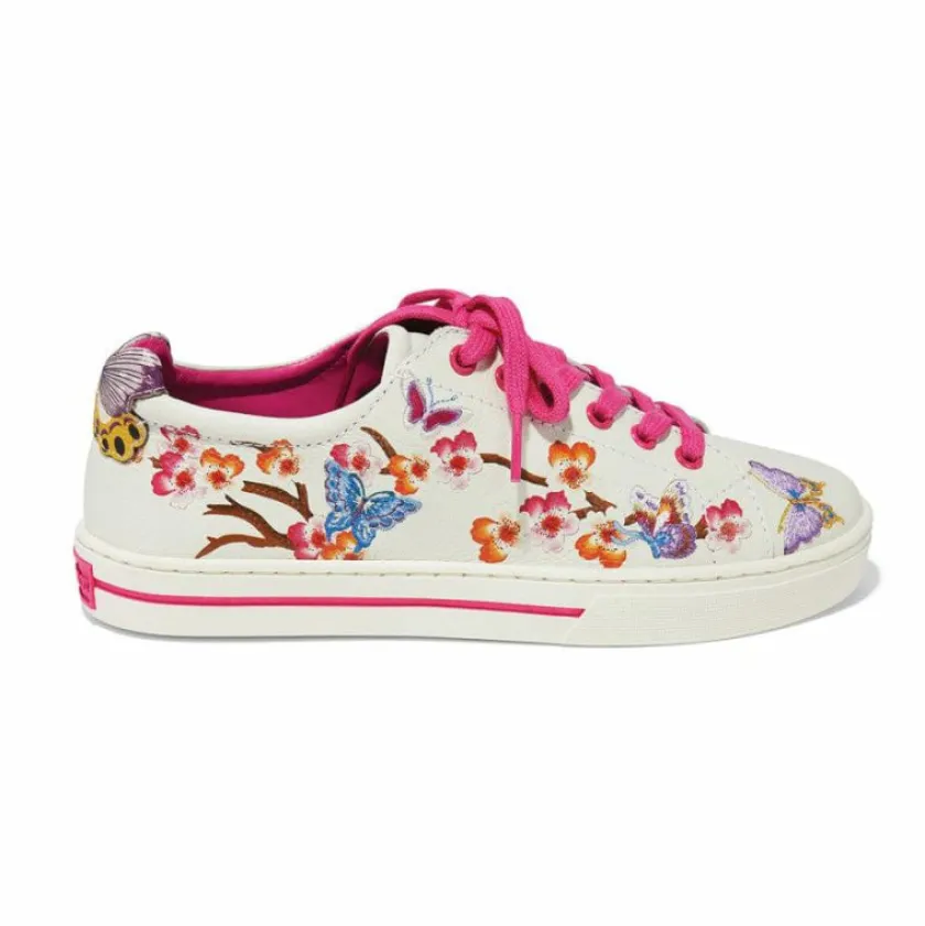 Brighton Sakura Embroidered Sneakers White-Multi Sale