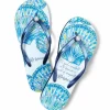 Brighton Sand Flip Flops Blues Clearance