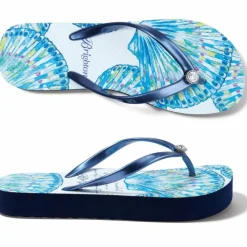 Brighton Sand Flip Flops Blues Clearance