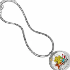 Brighton Santa's Sleigh Shaker Convertible Necklace Silver-Multi Hot