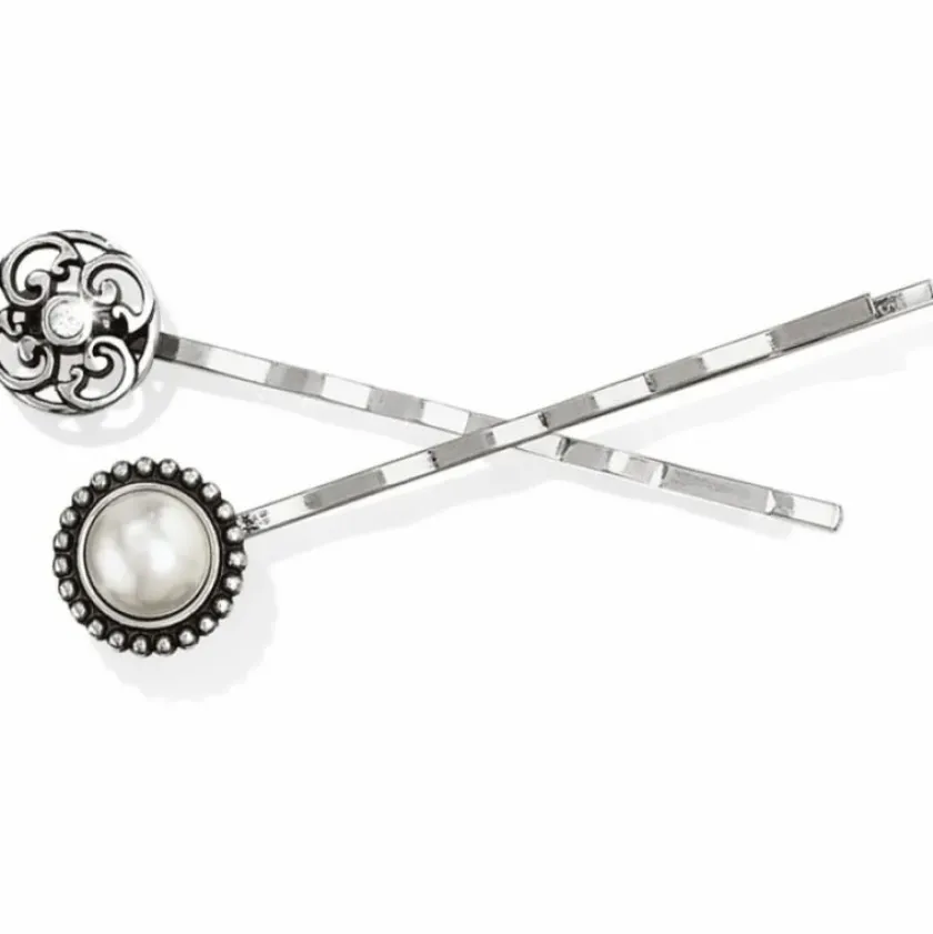 Brighton Satin Glow Bobby Pins White Sale