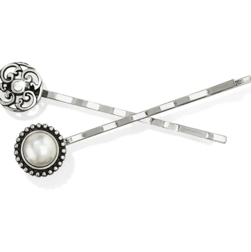 Brighton Satin Glow Bobby Pins White Sale