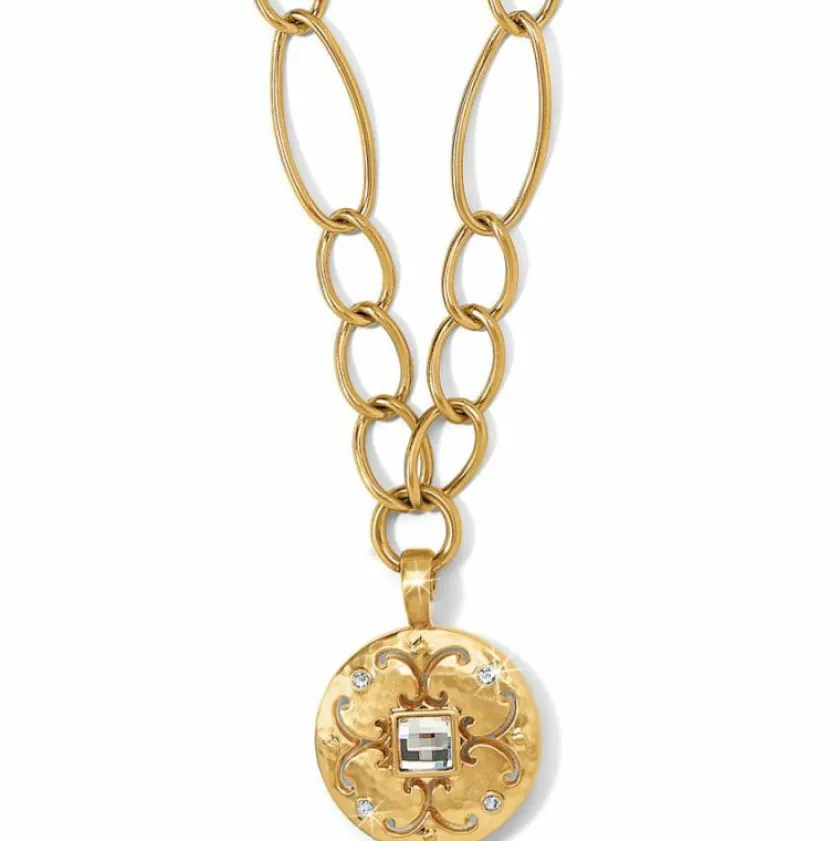 Brighton Saturn Reversible Necklace BrushedGold Clearance