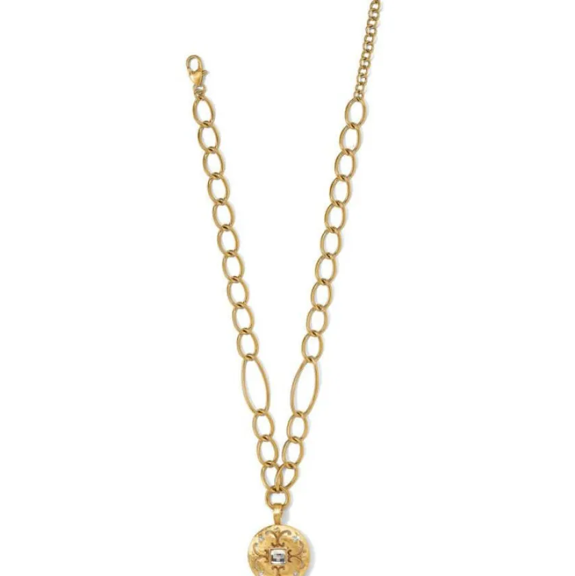 Brighton Saturn Reversible Necklace BrushedGold Clearance