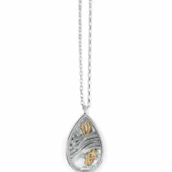 Brighton Sea Current Convertible Shaker Necklace Silver-Blue Fashion