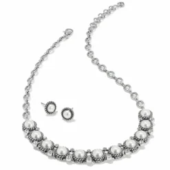Brighton Sea Gem Collar Necklace Silver-Pearl Online