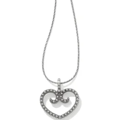 Brighton Sea of Love Reversible Petite Heart Necklace Silver-Blue Discount
