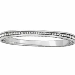 Brighton Secret Of Love Hinged Bangle Silver Clearance