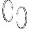 Brighton Secret Of Love Hoop Post Earrings Silver New