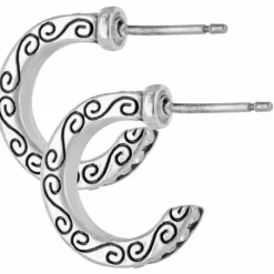 Brighton Secret Of Love Mini Hoop Earrings Silver Fashion
