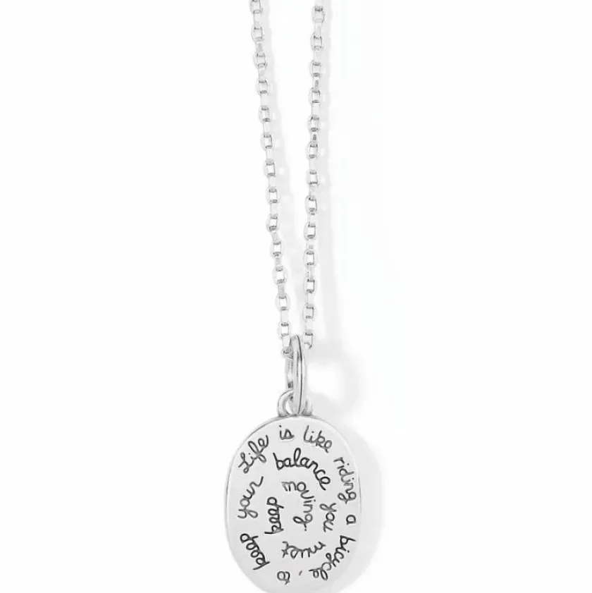 Brighton Sentiments Balance Convertible Reversible Necklace Silver Clearance