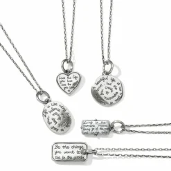Brighton Sentiments Beautiful Convertible Reversible Necklace Silver Outlet