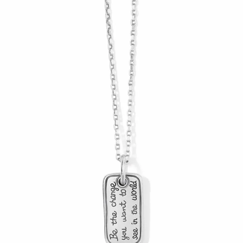 Brighton Sentiments Change Convertible Reversible Necklace Silver Outlet